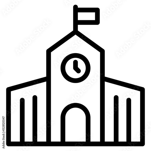 Municipal icon in vector illustration