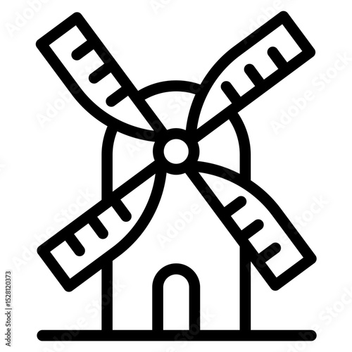 Mill icon in vector illustration