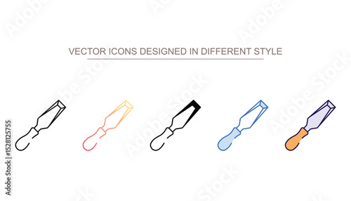 Chisel icon design with white background stock illustration