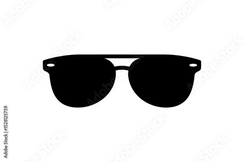 Silhouette of aviator sunglasses fashion style