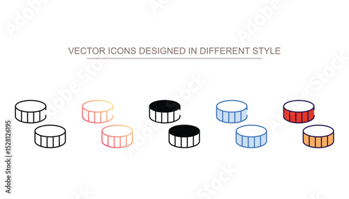 Bottle Cap icon design with white background stock illustration