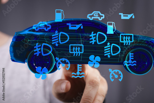 Modern car diagnostics.  In...