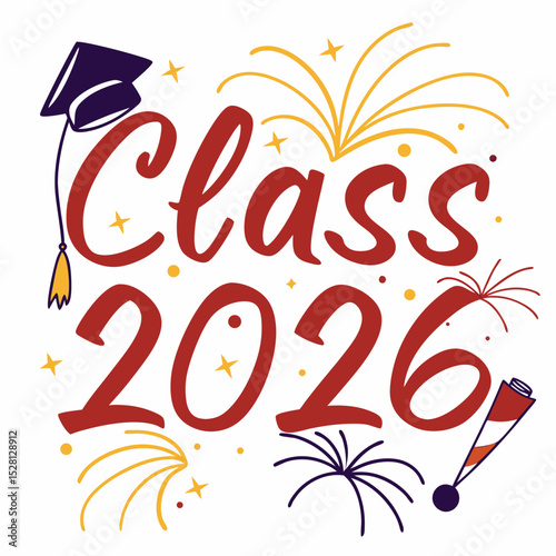 Downloadable Class of 2026Classic Graduation Logo
