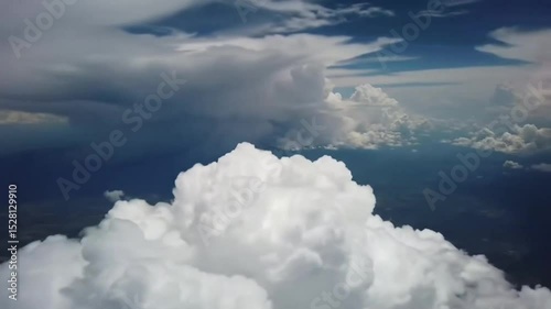 Aerial view of dramatic cloudscape
