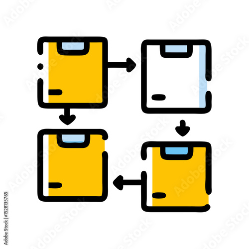 inventory system broken line style icon