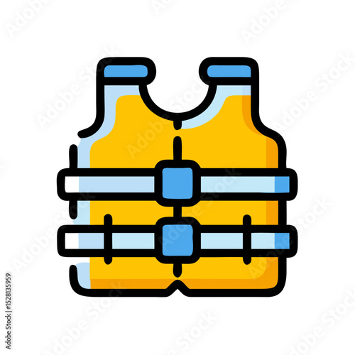 life jacket broken line style icon