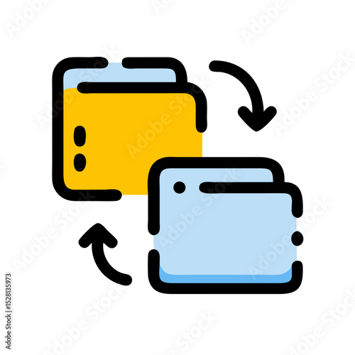 local backup broken line style icon