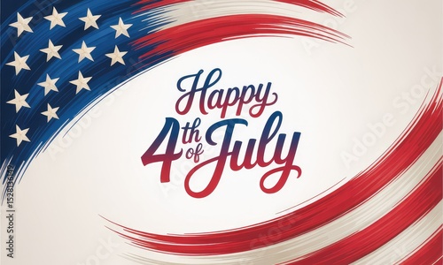 Happy 4th of july patriotism celebration digital art