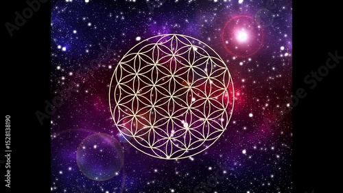 set of twin flame soulmate universe sign on galaxy background. footage VDO clip.  photo