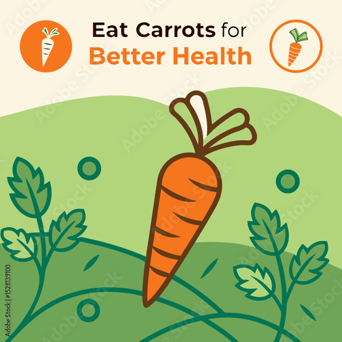 vector illustration of an orange carrot