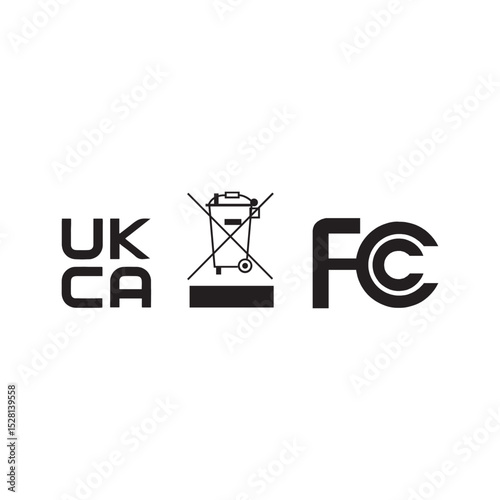 UKCA WEE FCC ICON VECTOR LOGO STAMP SIGN SYMBOL