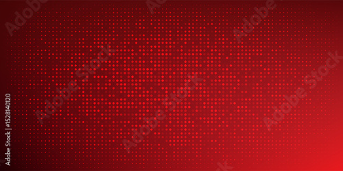 Red diagonal geometric shape with halftone. Modern fiber textured vector
