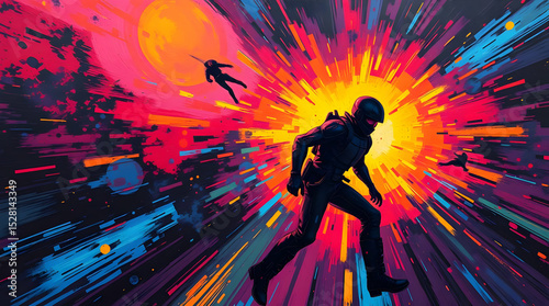 Fototapeta Naklejka Na Ścianę i Meble -  Psychedelic colorful abstract background, wallpaper or graphic resource, to use for graphic designers