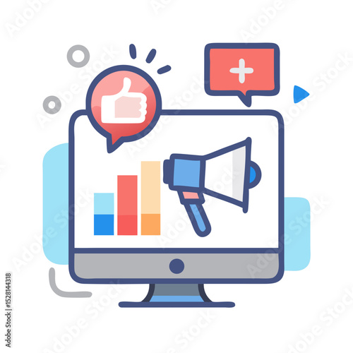 digital marketing color icon