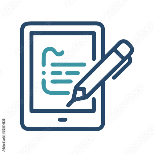 digital signature color icon
