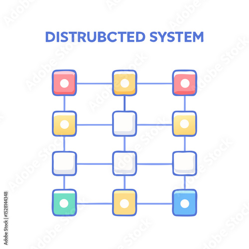 distributed system color icon