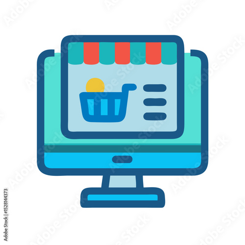 e commerce platform color icon