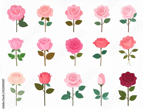 Generated image roses vectors isolated 