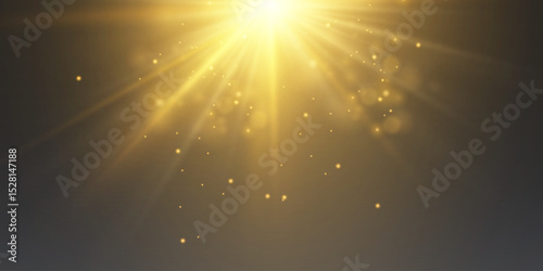Star explosion with sparks and sparkles of light.