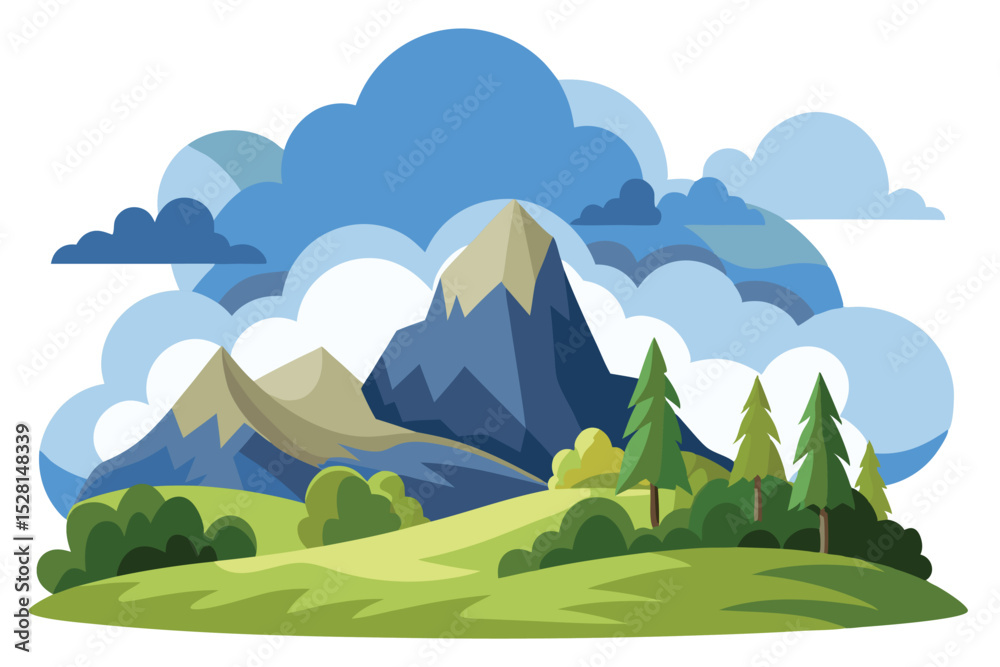 Obraz premium Cloudy landscape