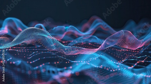  Stylized digital latency represented with glowing nodes and cables. AI-generated.