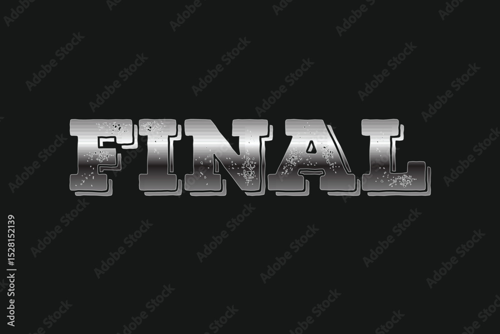 FINAL Metallic Silver Text with Shadow and Emboss Effect