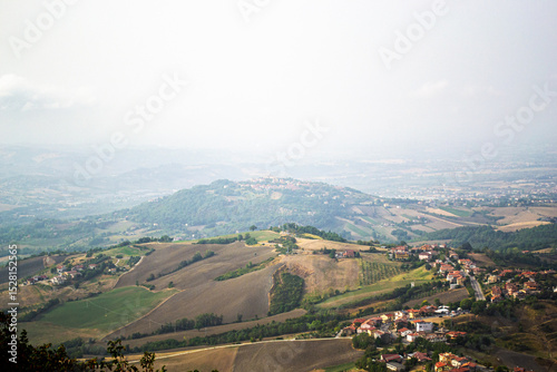 landscape of europe countryside above san marino