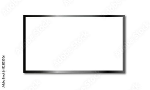 Realistic TV screen isolated PNG. Modern LED LCD panel mockup. Blank smart TV or computer monitor template on transparent background. Vector illustration
