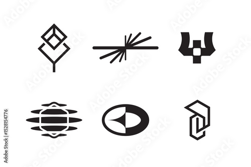 Modern, geometric, abstract logo design templates. Vector logo icon set for business and company