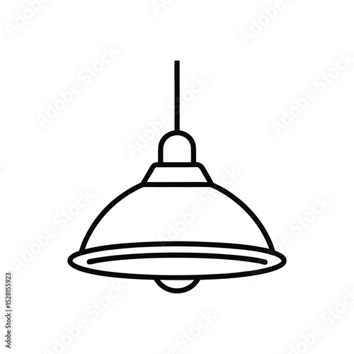 Vector Illustration of a Decorative Lamp for Home Interior Design Concepts
