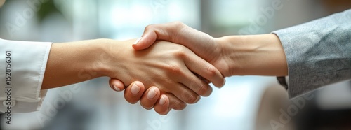 Professional Business Handshake Symbolizing Agreement and Partnership - Website Banner
