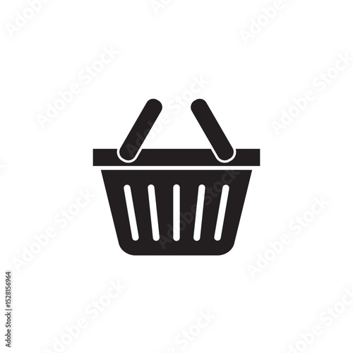 shopping basket vector flat icon