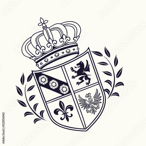 Family Crest Crown Vector Image
