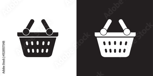 shopping basket vector flat icon