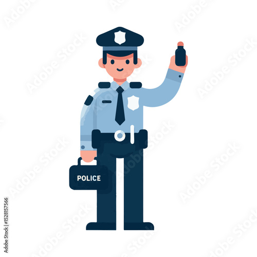 police illustration design