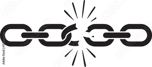 Broken Chain Symbol of Disruption, Interruption, and the Vulnerability of Connection