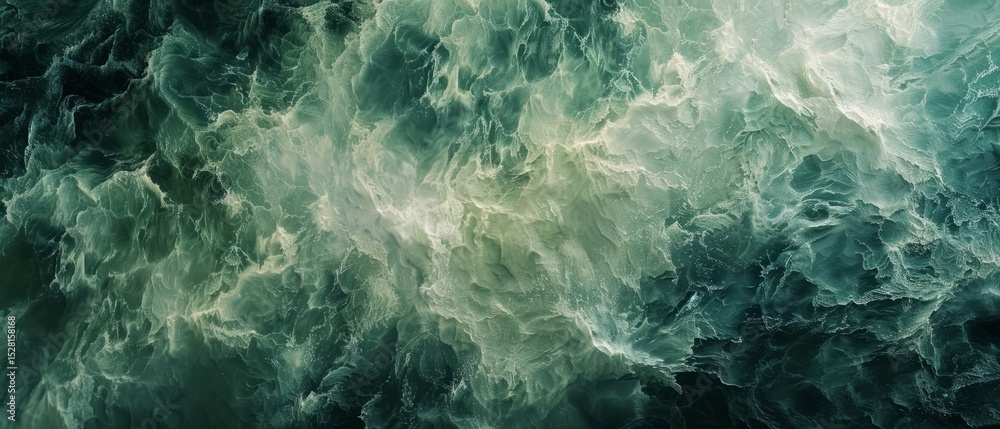 Obraz premium Abstract Turquoise Green Wave Texture