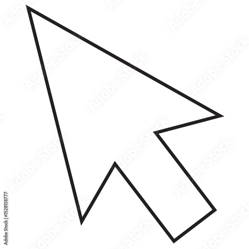 Click icon vector isolated on white background. Cursor icon. Computer mouse click cursor black arrow icons. pointer arrow