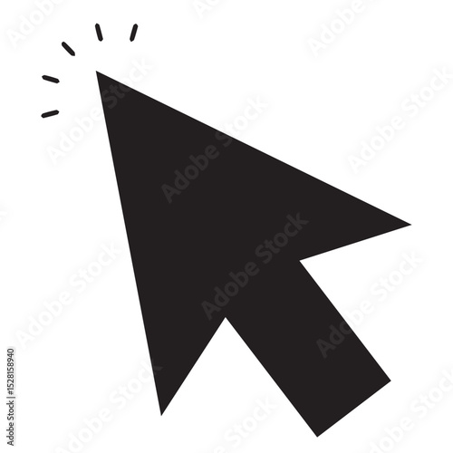 cursor arrow icon, computer mouse cursor arrow vector icon, flat design best vector cursor arrow illustration 