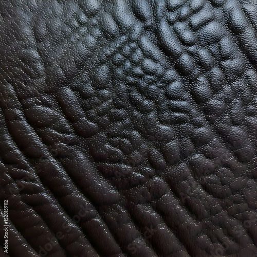 Close Up of Dark Grey Elephant Skin Texture