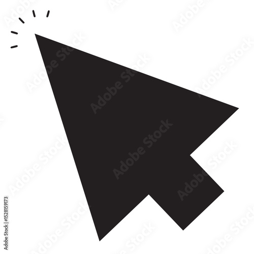 cursor arrow icon, computer mouse cursor arrow vector icon, flat design best vector cursor arrow illustration 