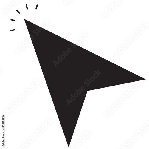 cursor arrow icon, computer mouse cursor arrow vector icon, flat design best vector cursor arrow illustration 