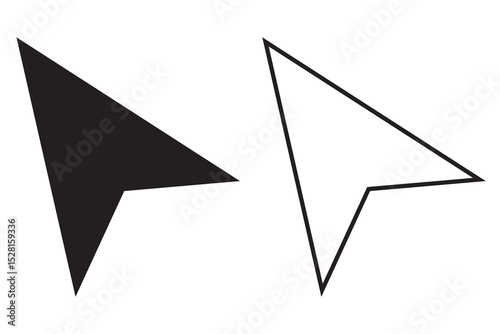 Click icon vector isolated on white background. Cursor icon. Computer mouse click cursor black arrow icons. pointer arrow