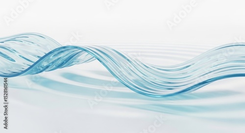 Elegant flowing wave abstract design with ripples and movement for modern decoration