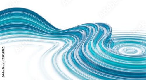 Abstract fluid wave pattern in shades of blue and teal with dynamic motion