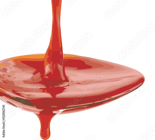 melted chocolate on white background