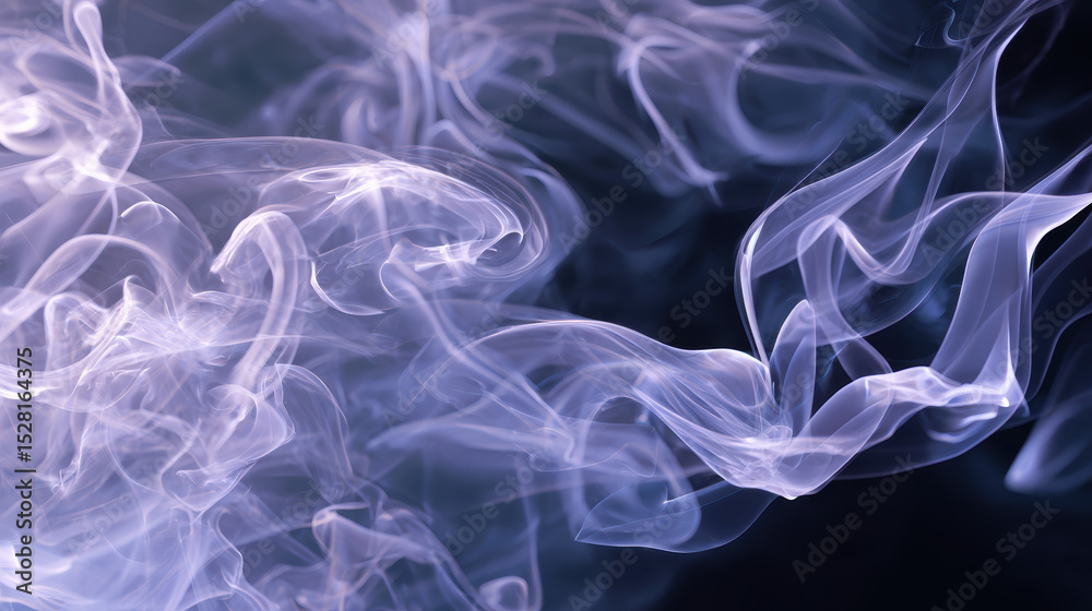 Obraz premium Wisps of smoke swirl gracefully in soft light