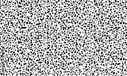 Leopard print pattern, a simple vector illustration, on a flat white background with a black and white color scheme.