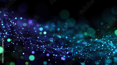 Colorful digital wave pattern flowing in a dark background