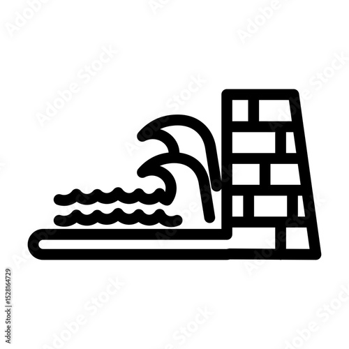 seawall line icon